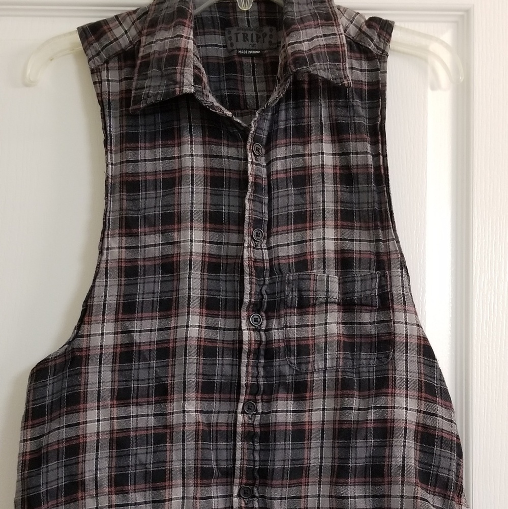 Mens Plaid Tank